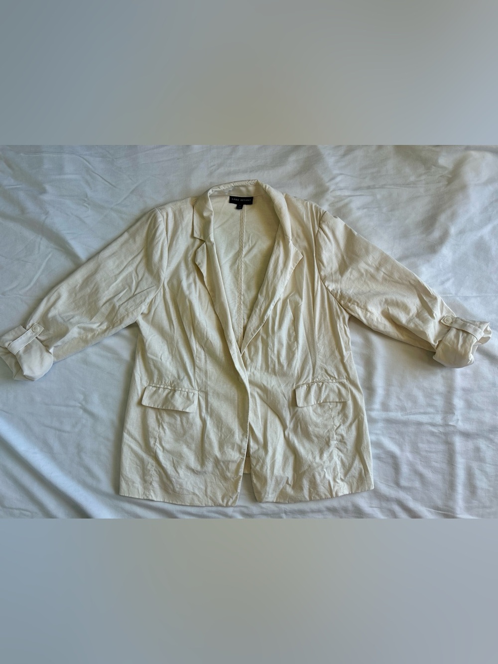 Lane Bryant Cream Linen Women’s Blazer (NWOT) 14